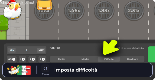 Chicken Road 2 scelta difficoltà iniziale